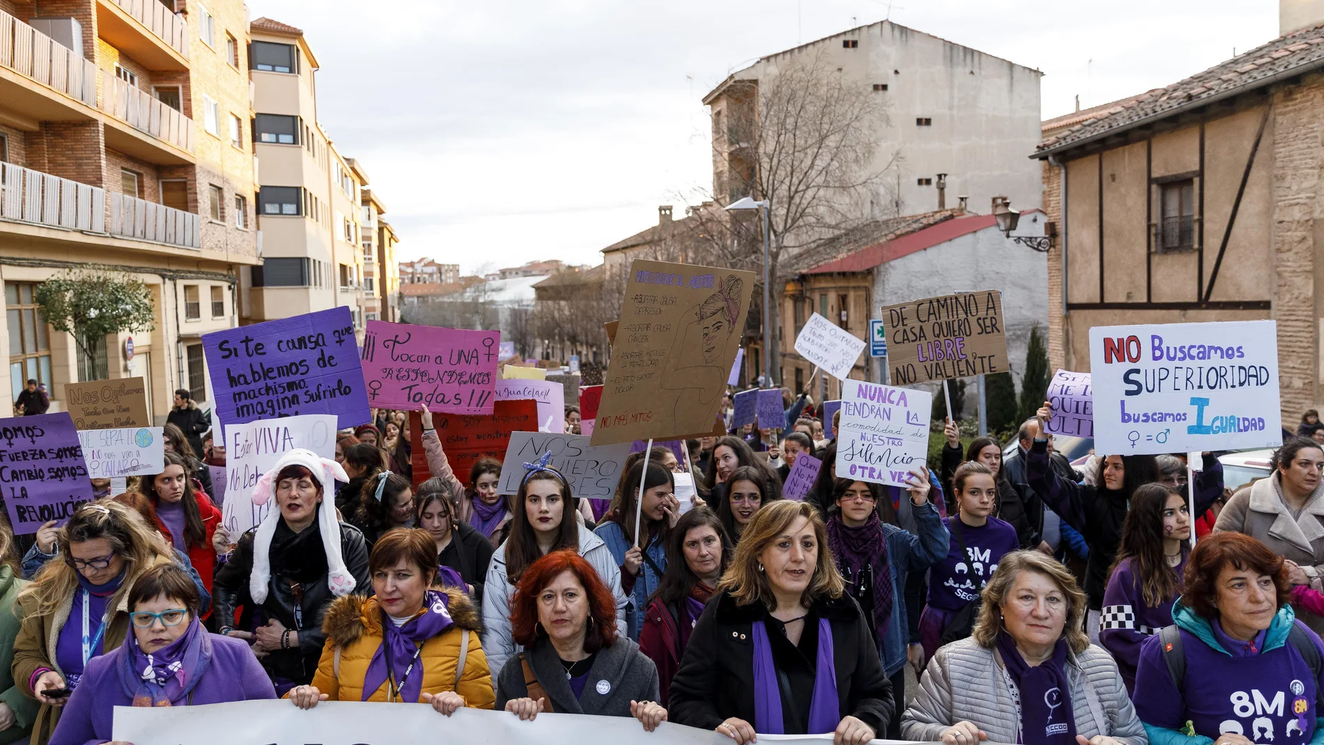 Manifestación del 8M del pasado año por las calles de Segovia