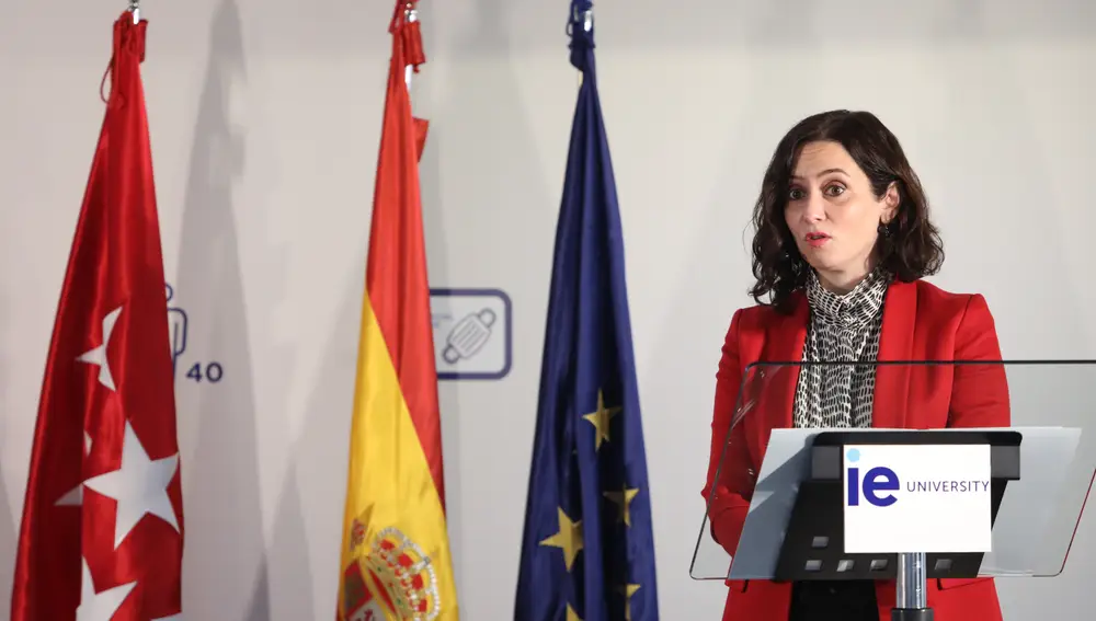 La presidenta de la Comunidad de Madrid, Isabel Díaz Ayuso,