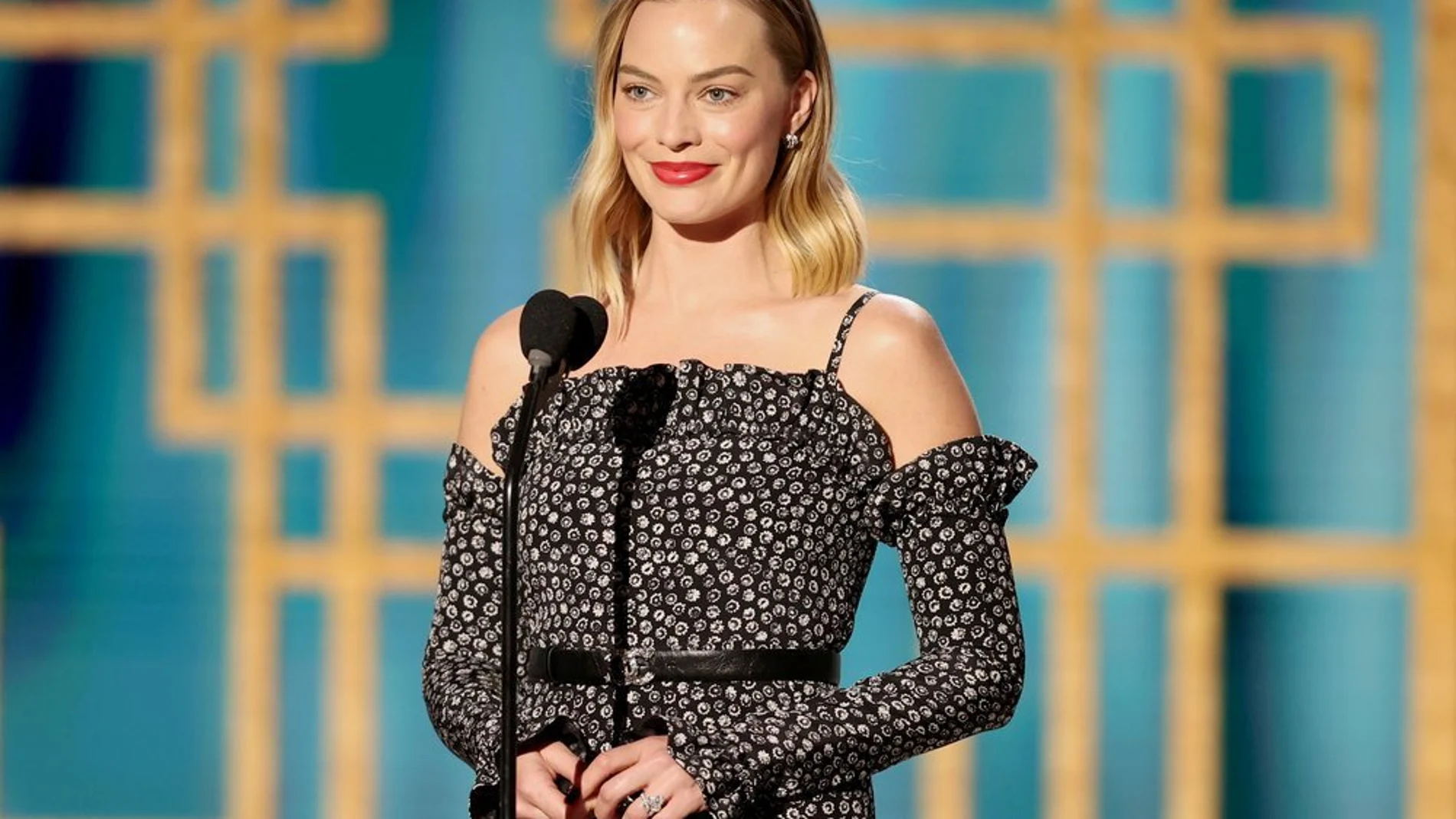 Margot Robbie in this handout photo from the 78th Annual Golden Globe Awards in Beverly Hills, California, U.S., February 28, 2021 NBC Handout via REUTERS ATTENTION EDITORS - THIS IMAGE HAS BEEN SUPPLIED BY A THIRD PARTY. NO RESALES. NO ARCHIVES.