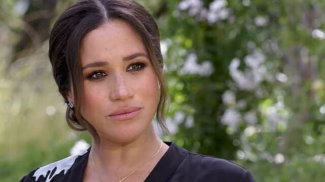 Meghan Markle, durante su entrevista concedida a Winfrey