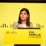 La portavoz de ERC, Marta Vilalta, en rueda de prensa