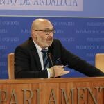 El portavoz de Vox en el Parlamento de Andalucía, Alejandro Hernández, en una imagen de archivo