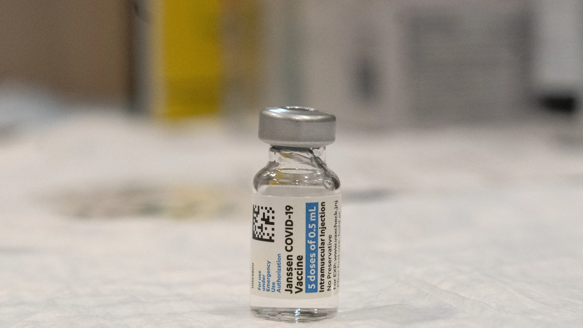 Vial de la vacuna de Johnson & Johnson contra la covid-19