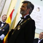 El presidente del CGPJ, Carlos Lesmes, durante la apertura del curso judicial el año pasado