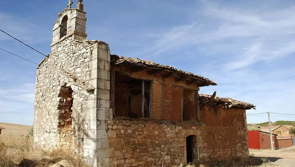 Ermita de San Roque en Dehesa de Romanos (Palencia), que se encuentra en la Lista Roja del Patrimonio de Hispania Nostra