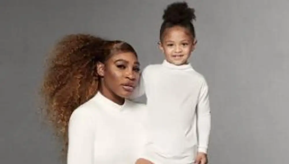 Serena Williams, junto a hija