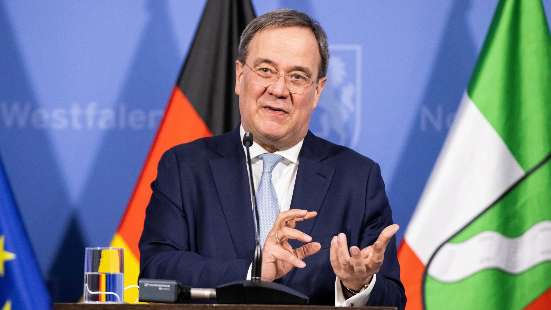 El líder de la CDU y presidente de Renania del Norte Westfalia, Armin Laschet
