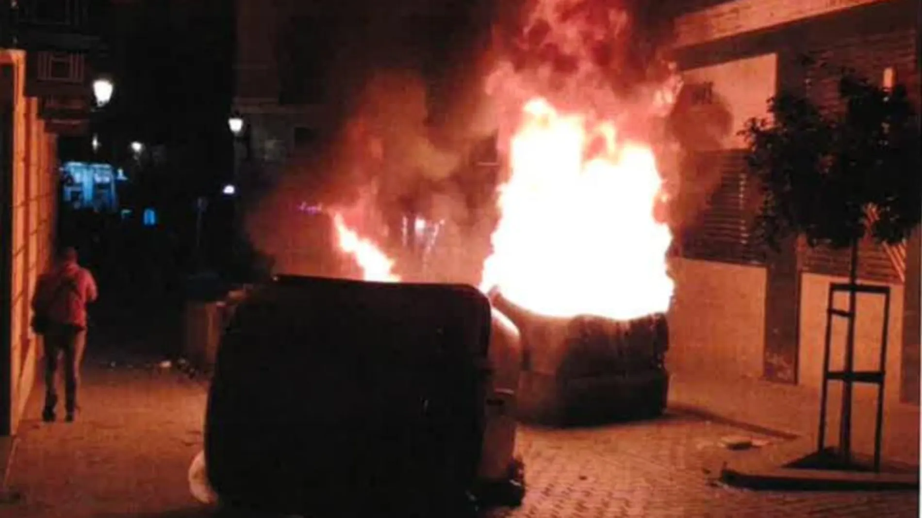 Un momento de los disturbios de Madrid, según las imágenes que la CEP incorpora a su denuncia