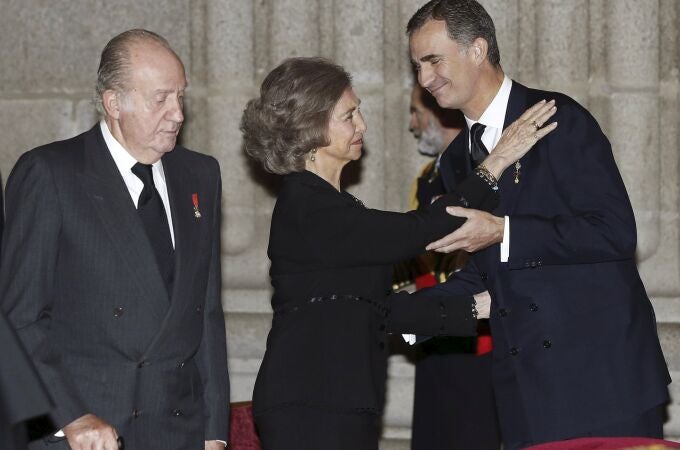 Los Reyes Eméritos junto a Don Felipe VI