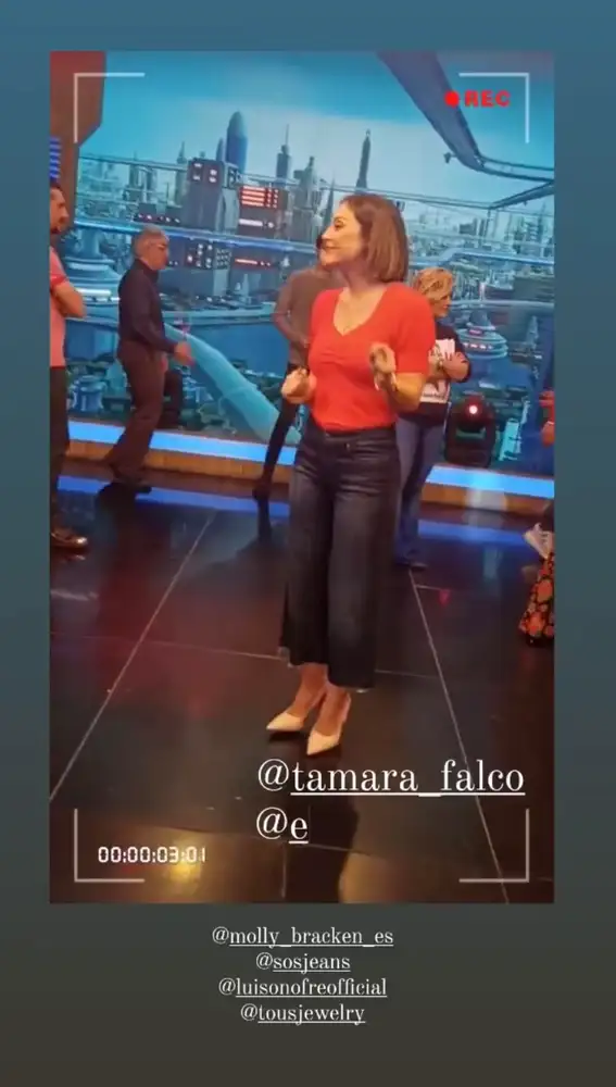 El look de Tamara Falcó en 'El Hormiguero'.