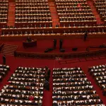 Vista general de la sesión de apertura de la Asamblea Nacional Popular (ANP), ayer