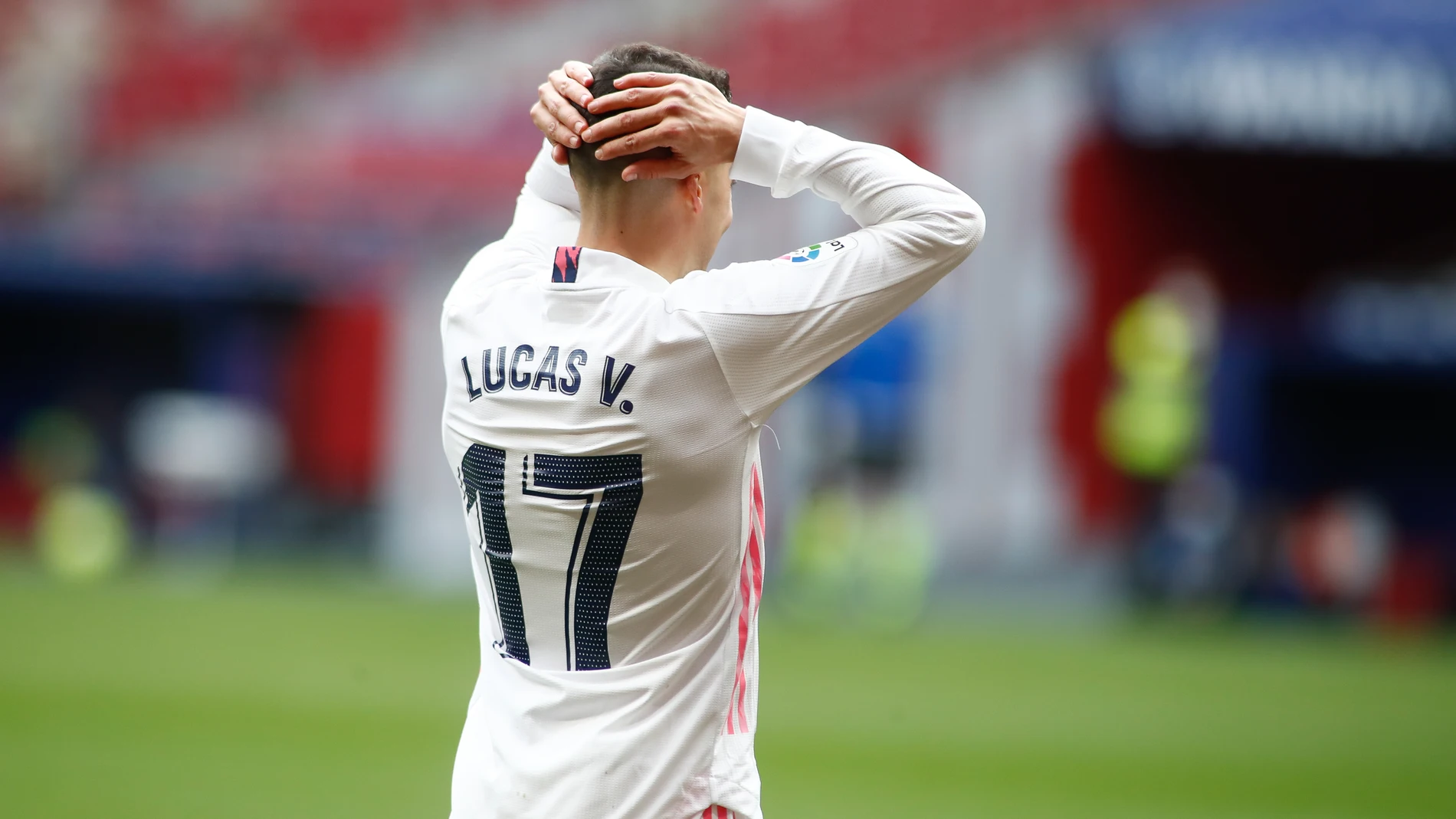 Lucas Vázquez, en el Atlético-Real Madrid