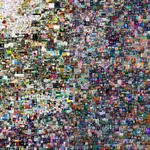 El collage digital titulado “Everydays: The First 5,000 Days” de Mike Winkleman, más conocido como Beeple