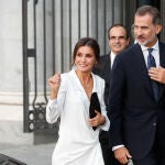 Doña Letizia en las puertas del Teatro Real de Madrid en 2019.