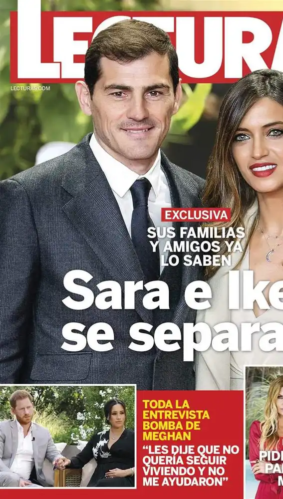 Portada de la revista 'Lecturas' en la que se anuncia la separación de Iker Casillas y Sara Carbonero.