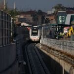 Imagen del inicio de la circulación de trenes en el túnel soterrado de la estación de El Carmen de Murcia