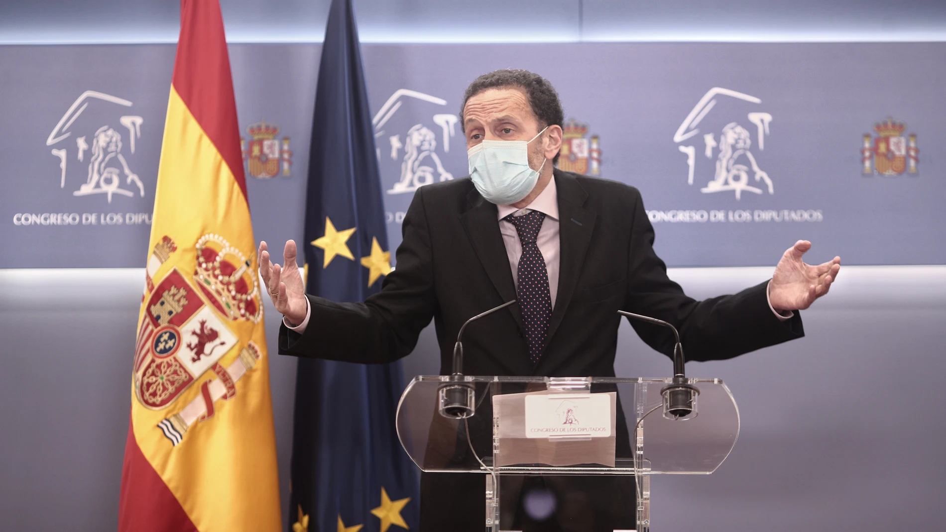 El portavoz adjunto de Ciudadanos en el Congreso, Edmundo Bal, durante una rueda de prensa convocada en el Congreso de los Diputados, Madrid