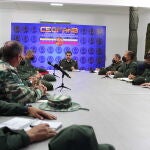 Encuentro de Nicolás Maduro con militares venezolanos en el Palacio de Miraflores el pasado 9 de marzo