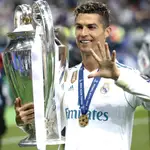 Cristiano Ronaldo presumió contra el Atlético de la cinco Champions que ha ganado.
