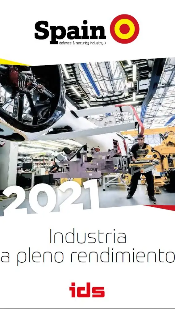 Portada del anuario de referencia del sector industrial de defensa español SPAIN 2021