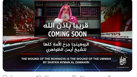 Imagen difundida en redes sociales sobre la reaparición de Zawahiri
