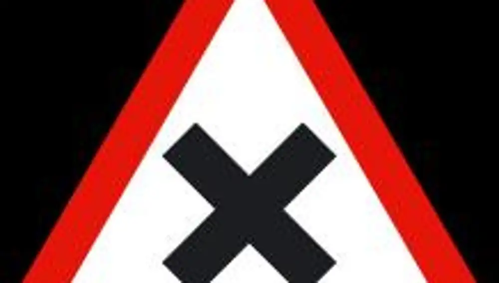 La señal P2 indica advertencia por la proximidad de una intersección con prioridad para los vehículos de la derecha
