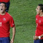 Mark González celebra un gol en el Mundial de Sudáfrica