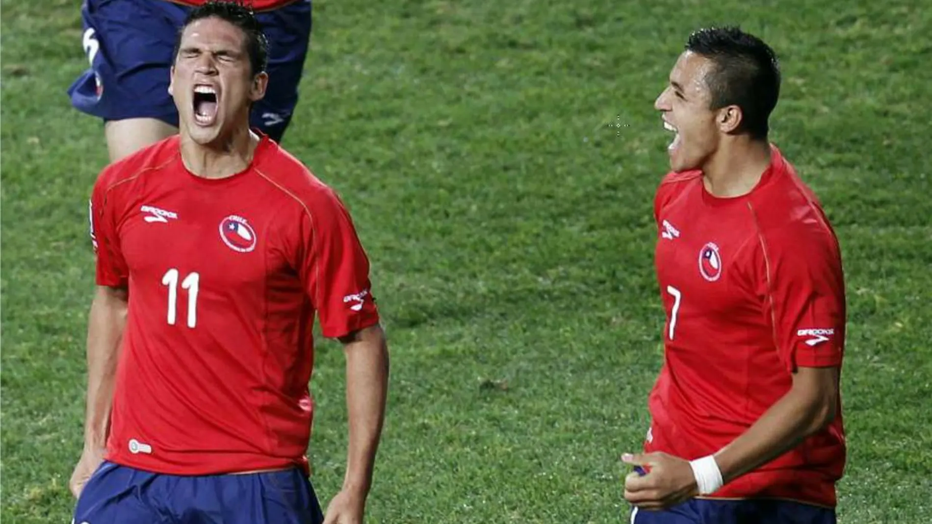Mark González celebra un gol en el Mundial de Sudáfrica