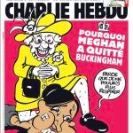 La portada de "Charlie Hebdo" que sitúa a Meghan Markle bajo la rodilla de Isabel II