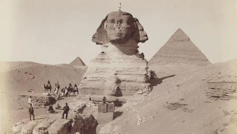La Gran Pirámide de Guiza en torno a 1880.