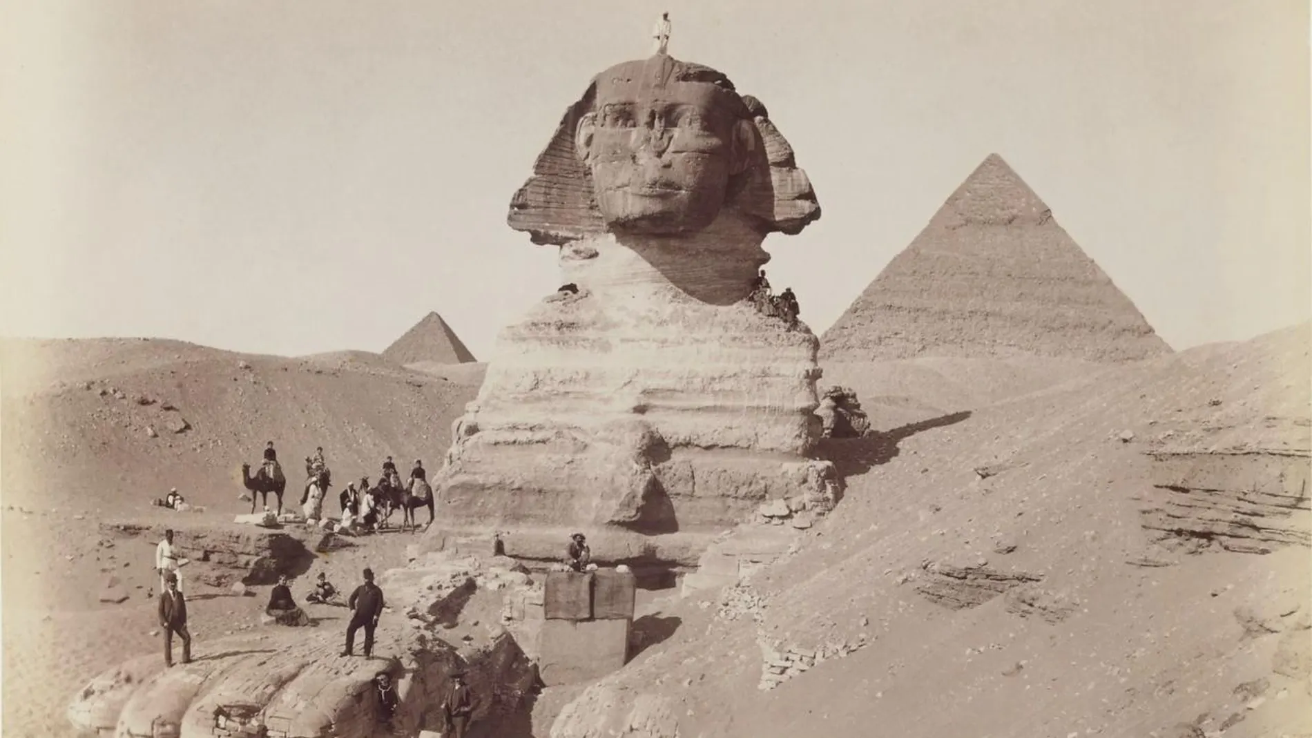La Gran Pirámide de Guiza en torno a 1880.
