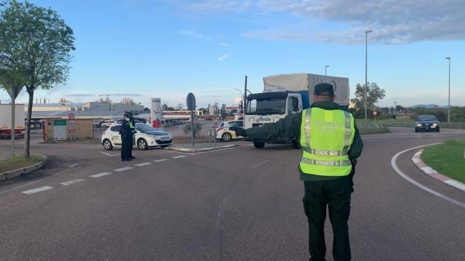 Control de tráfico de la Guardia Civil.14/03/2021