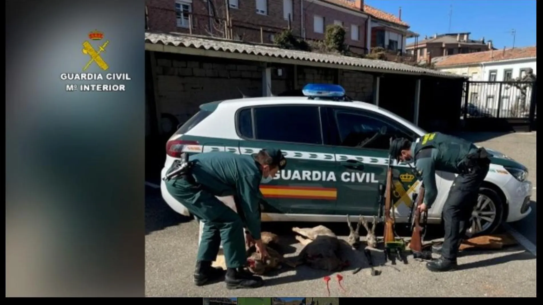 Agentes del SEPRONA, durante una de las acciones para prevenir el furtivismo