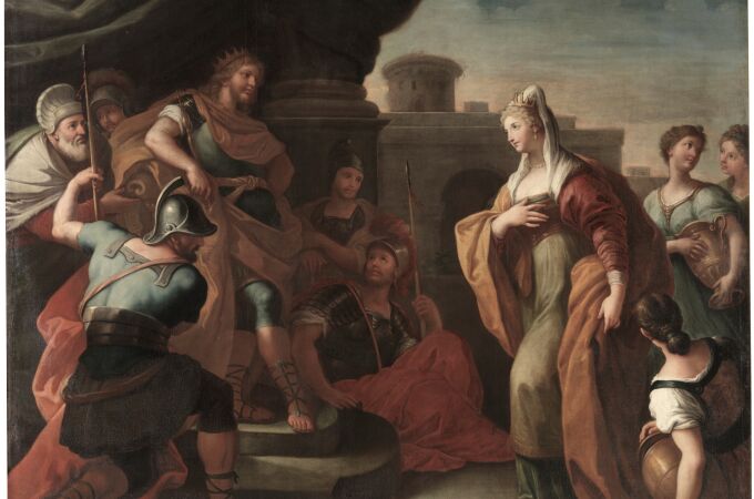 Salomón y la reina de Saba, cuadro por Paolo de Matheis.