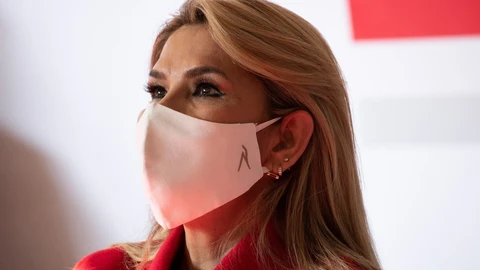 Fotografía de archivo del 18 de octubre de 2020 que muestra a la expresidenta interina de Bolivia, Jeanine Áñez
