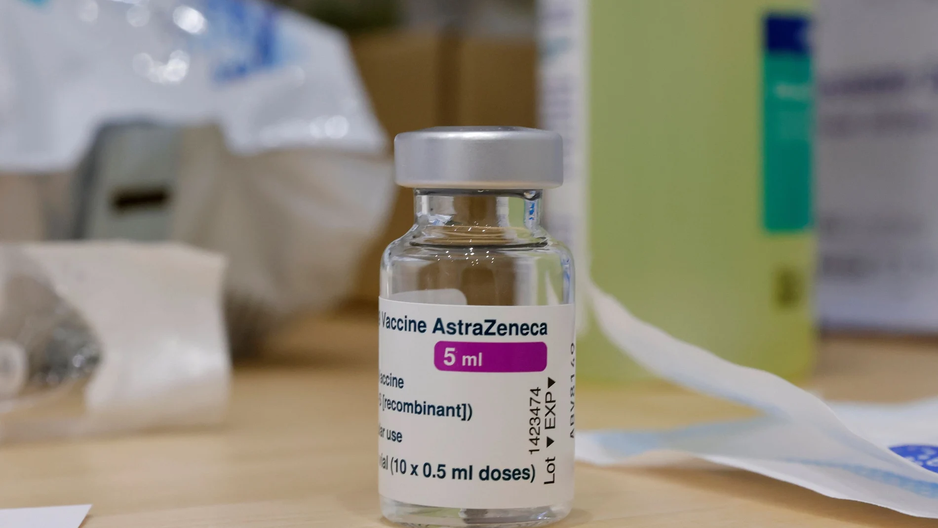 Vial de la vacuna contra la Covid de la farmacéutica AstraZeneca