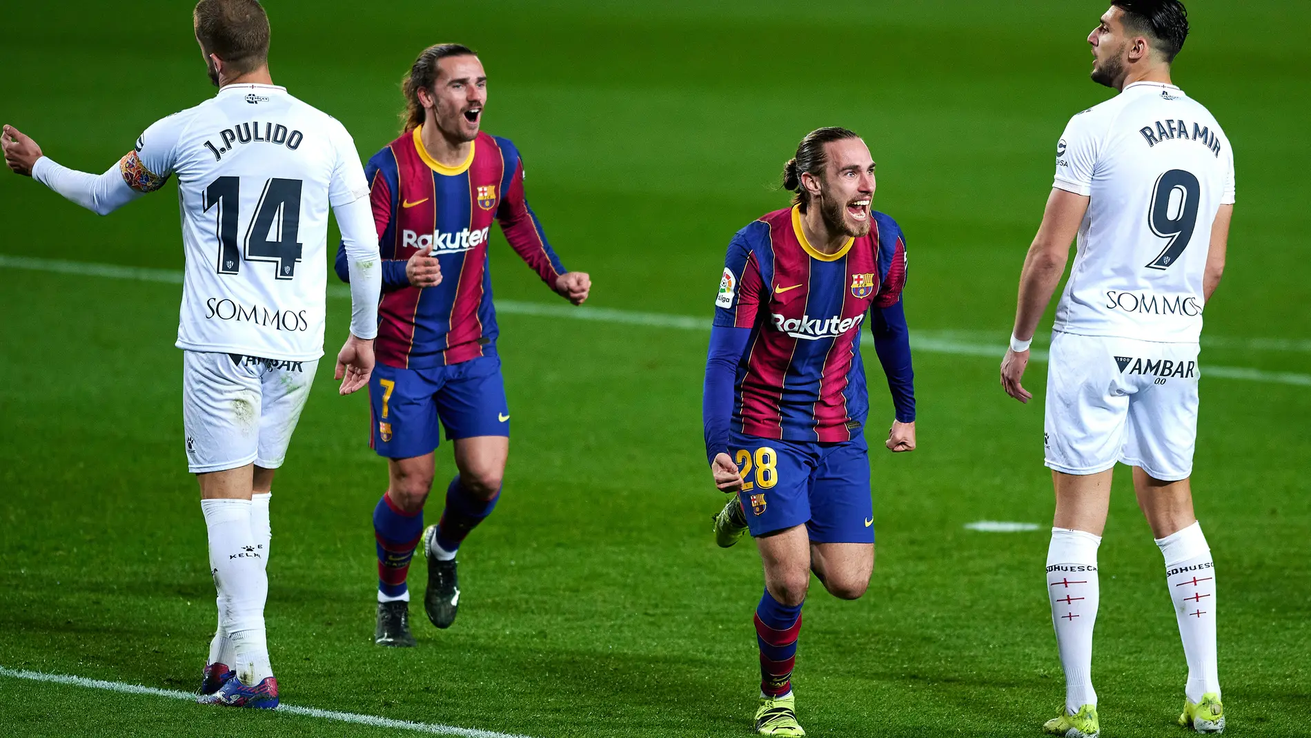 Mingueza marcó ante el Huesca su primer gol con el primer equipo del Barcelona