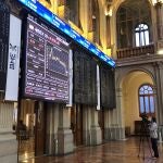 Vista del interior de la Bolsa de Madrid