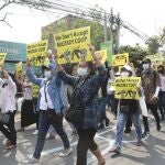 Protestas en Mandalay, hoy