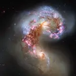 Imagen de las galaxias Antennae tomada por la NASA mediante el telescopio espacial Hubble.