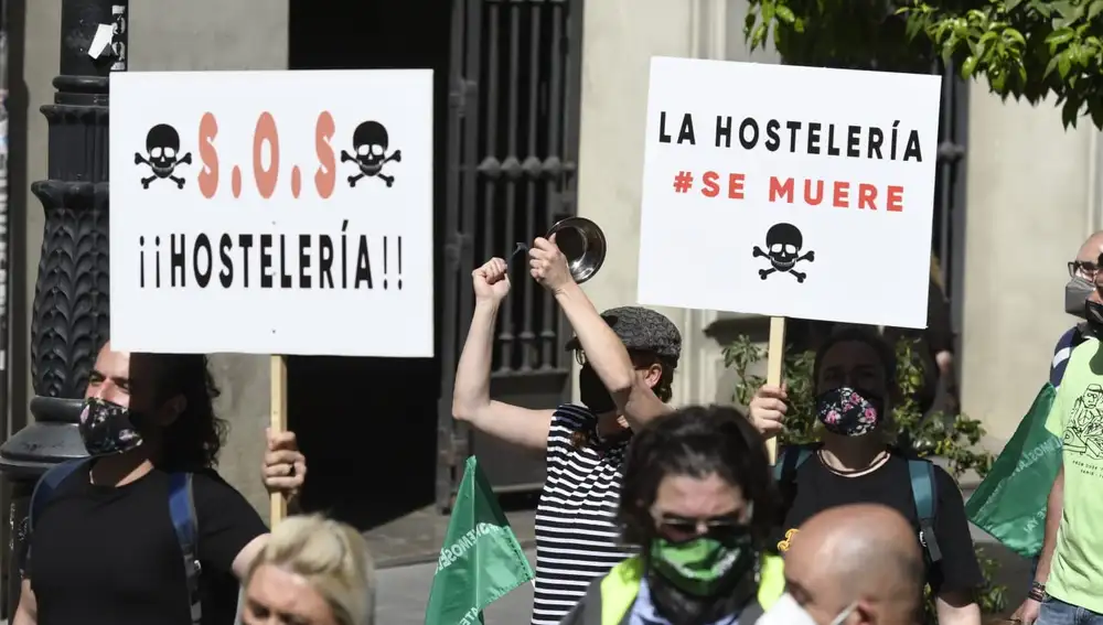 Manifestación del sector hostelero de Sevilla