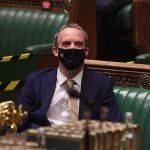 Dominic Raab, ayer en una sesión del parlamento en la Cámara de los Comunes en Londres