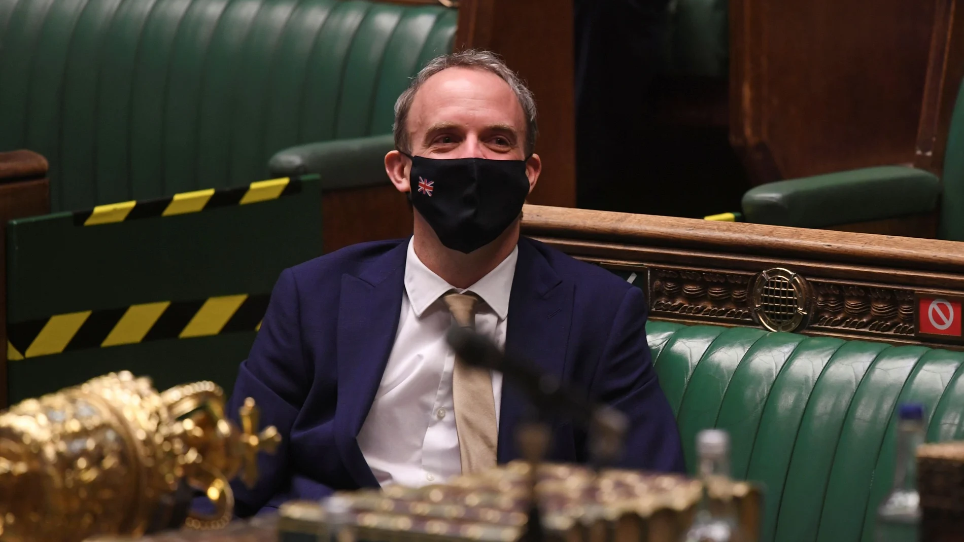 Dominic Raab, ayer en una sesión del parlamento en la Cámara de los Comunes en Londres