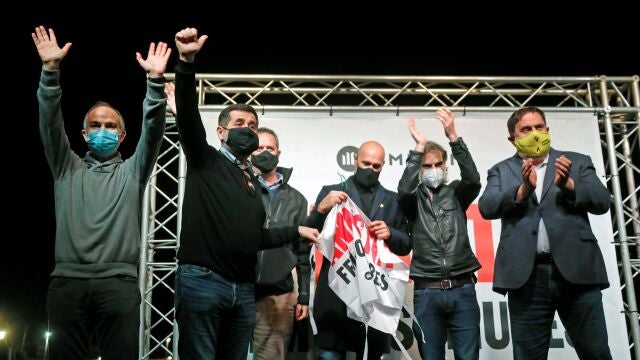 Seis de los presos del procés, Jordi Turull, Jordi Sànchez, Joaquim Forn, Raül Romeva, Jordi Cuixart y Oriol Junqueras
