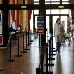 Centro de vacunación de la localidad francesa de Biarritz