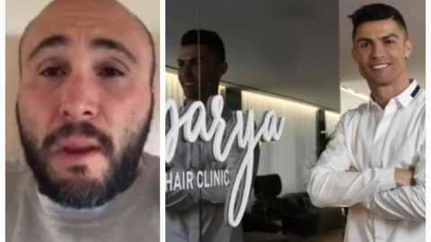 Kiko Rivera, junto a Cristiano Ronaldo en su clínica capilar