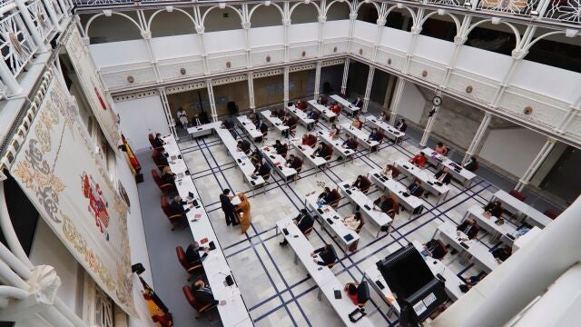 Imagen de la Asamblea Regional en Cartagena durante el debate de moción de censura