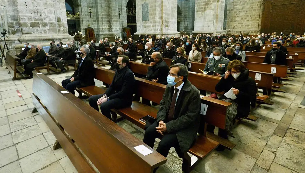 Aspecto de la catedral de Valladolid durante el pregón de la semana Santa 2021