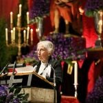 La historiadora María Antonia Fernández del Hoyo durante el pregón de la semana Santa de Valladolid
