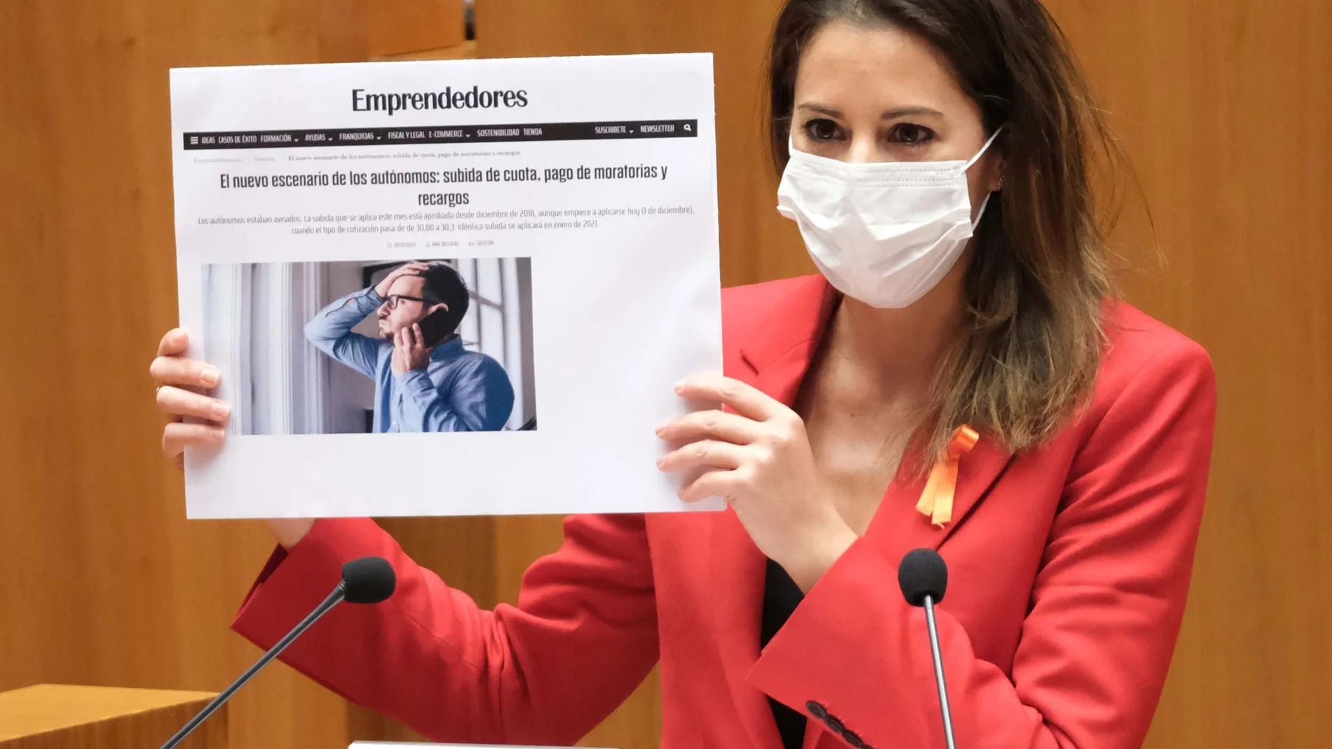 María Montero, procuradora de Cs en una de sus intervenciones en el Pleno